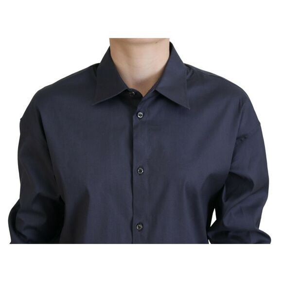 Dsquared² Navy Blue Cotton Button Down Collared Shirt Women's Top (Pre-Owned) - Picture 4 of 5
